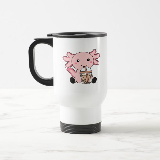 Mug De Voyage Snaxolotl Axolotl Amateurs de thé à bulles Animaux (Gauche)