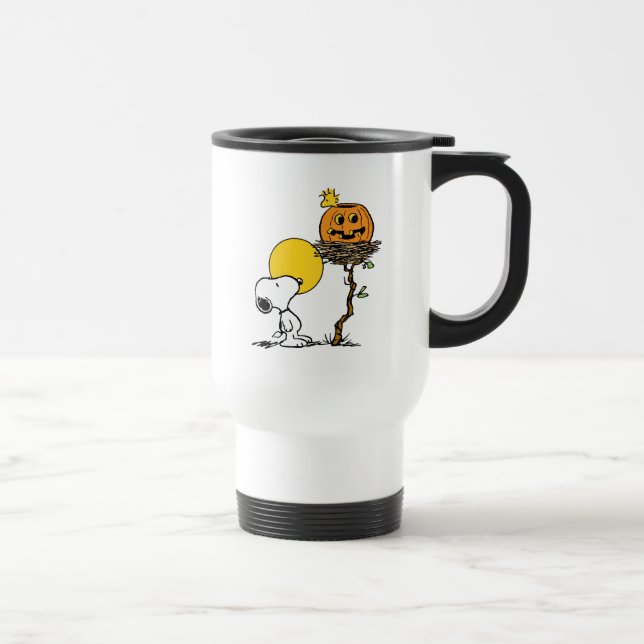 Mug De Voyage Snoopy & Bois Nid Avec Jack O'Lantern (Droite)