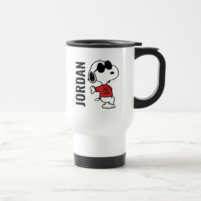 Mug De Voyage Snoopy "Joe Cool" debout (Droite)