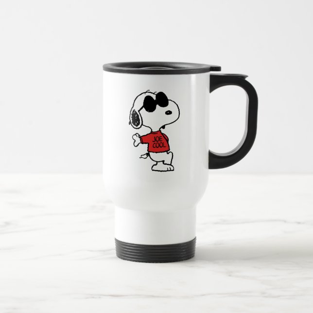 Mug De Voyage Snoopy "Joe Cool" debout (Droite)