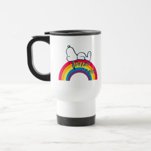 Mug De Voyage Snoopy Rêver en couleur arc-en-ciel
