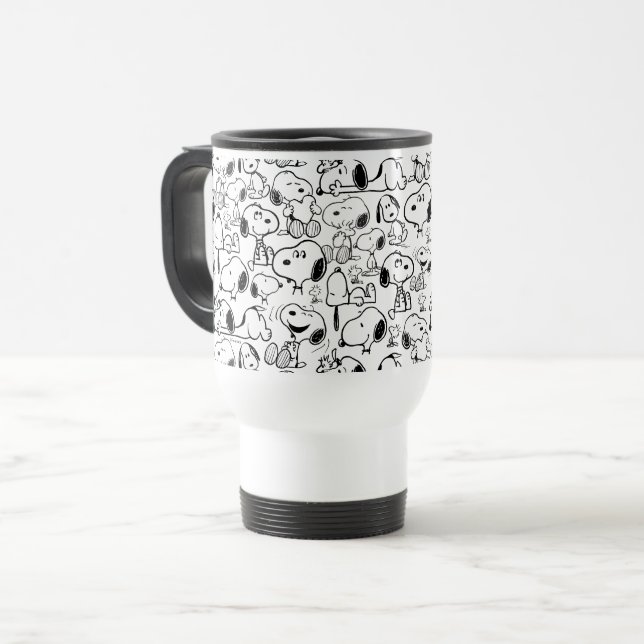 Mug De Voyage Snoopy Smile Giggle Lauder Motif (Devant gauche)