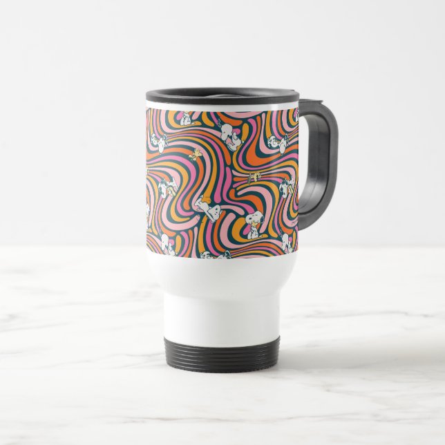 Mug De Voyage Snoopy & Woodstock Vibes Super Motif violet (Devant droit)