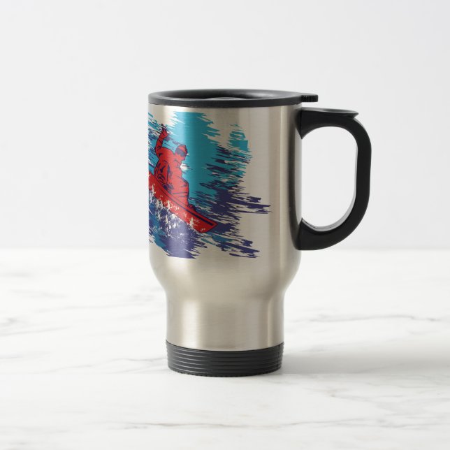 Mug De Voyage Snowboardeur cool (Droit)