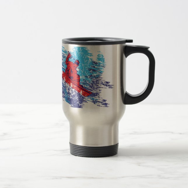 Mug De Voyage Snowboardeur cool (Droit)