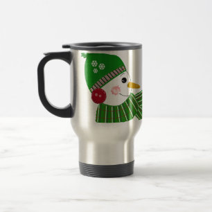 Mug De Voyage Snowmen en Accessoires verts et rouges