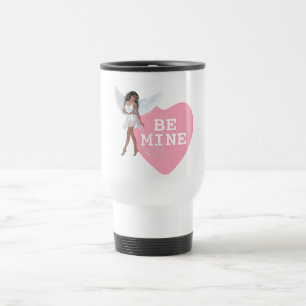 Mug De Voyage Sois mien Coeur Bonbon Noir Coiffure Angel Design