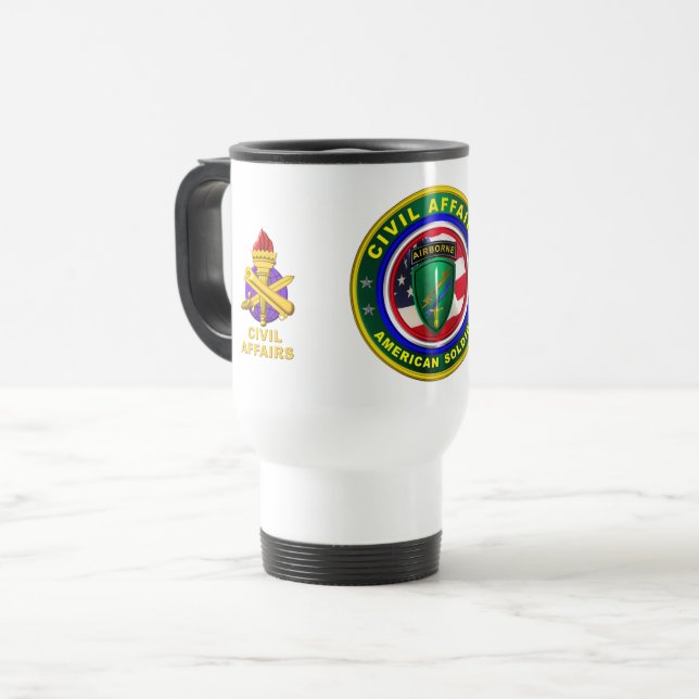 Mug De Voyage Soldat des affaires civiles (Devant gauche)