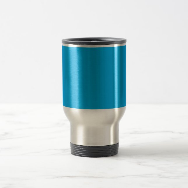 Mug De Voyage Solid Cyan Blue Background | Summer Minimal Style (Centre)