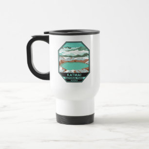 Mug De Voyage Sommet du parc national Katmai Crater Lake Alaska