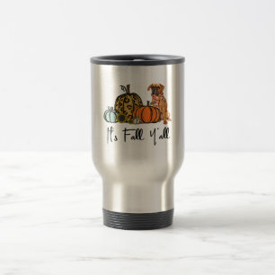 Mug De Voyage Son Hiver Yall Citrouille Boxer Chien Halloween Ca