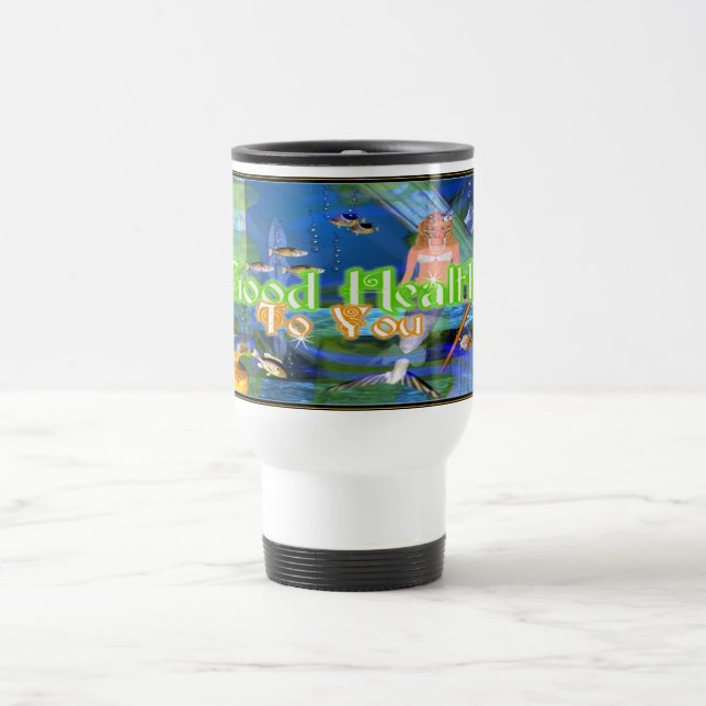 Mug De Voyage Souhaits de bonnes santés des poissons (Centre)