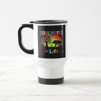Mug De Voyage "Soulmates in Life" Canette de café de voyage.