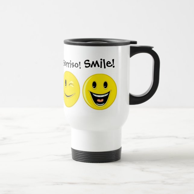 Mug De Voyage Sourires internationaux ... ; ) (Droite)