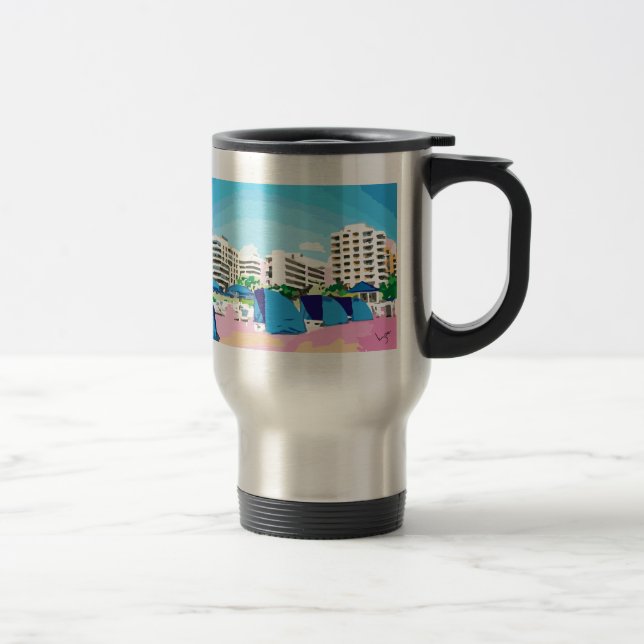 MUG DE VOYAGE SOUTH BEACH, MIAMI, FLORIDE (Droit)