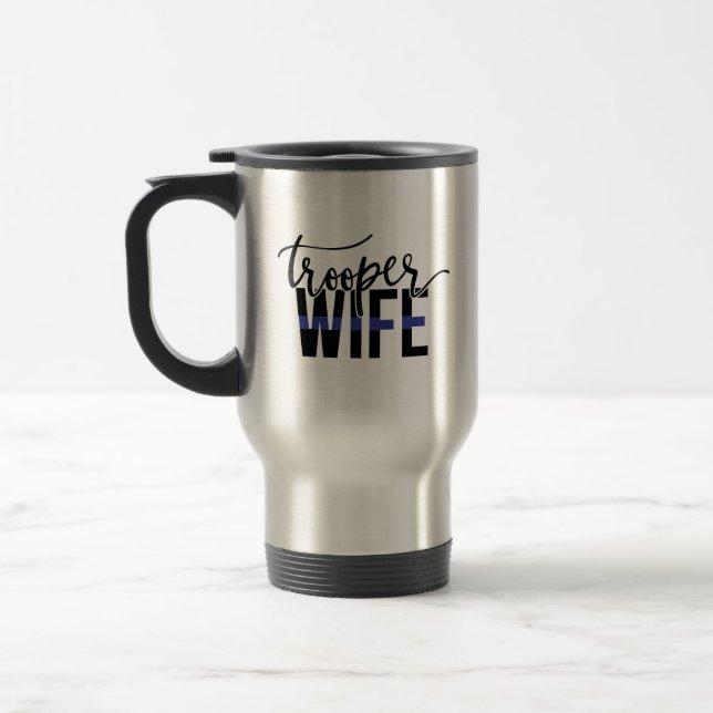 Mug De Voyage Soutien de la police de la femme de la ligne bleue (Gauche)