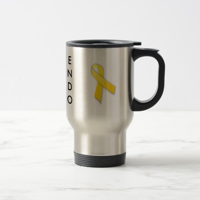 Mug De Voyage Soutien de ma conscience d'endométriose de héros (Droit)