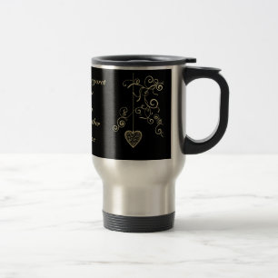 Mug De Voyage Souvenir élégant d'anniversaire de mariage d'or de