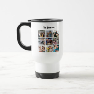 Mug De Voyage Souvenirs de famille 9 Grille de photos Collage pe