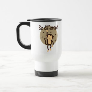Mug De Voyage Soyez Différent Kawaii Brown Monkey Accroché Sur