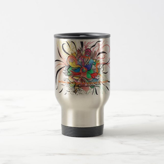 Mug De Voyage Soyez libre soit naturel soit stupéfié de (Centre)