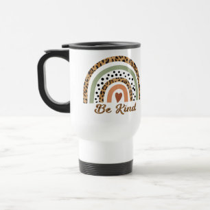 Mug De Voyage Soyez un Empreinte de léopard Arc-en-ciel arrière