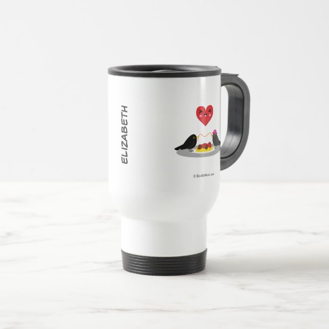 Mug De Voyage Spaghetti Meatballs Date romantique | Ajouter Votr (Devant droit)