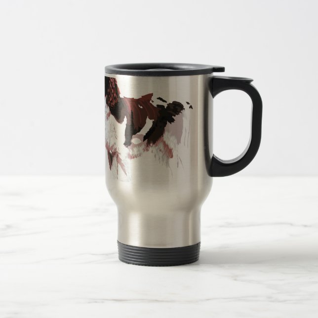 Mug De Voyage Spaniel Springer Brown et blanc (Droit)