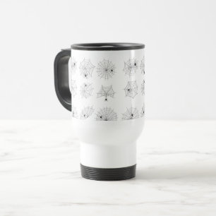 Mug De Voyage Spiderweb Halloween noir et blanc