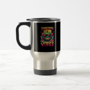 Mug De Voyage Squelette Été Été Vibes Watermelon Jack-O