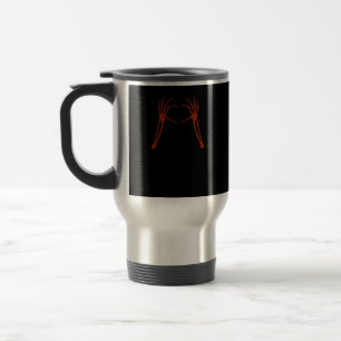 Mug De Voyage Squelette Mains Coeur Signer Costume Drôle Hallowe
