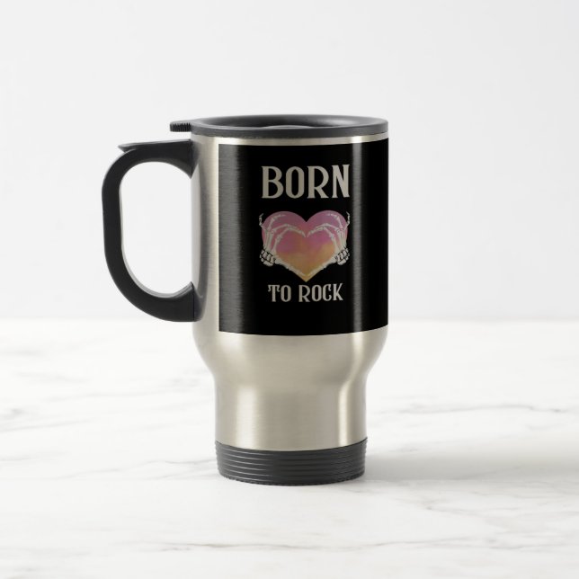 Mug De Voyage Squelette Mains Graphisme Coeur Pour Classique (Gauche)