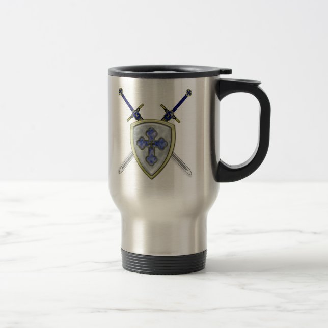 Mug De Voyage St Michael - épées et bouclier (Droit)