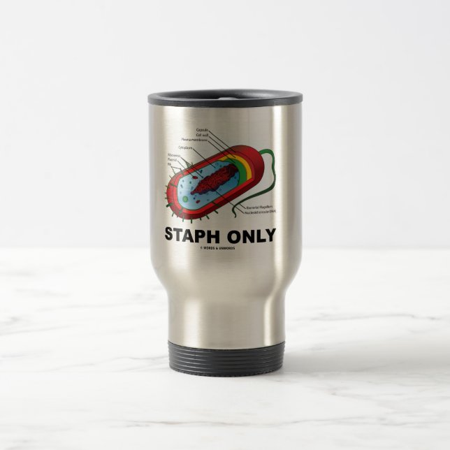 Mug De Voyage Staph seulement (Bacterium Diagram Prokaryote Bact (Centre)