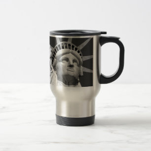 Mug De Voyage Statue noire et blanche de la Liberté