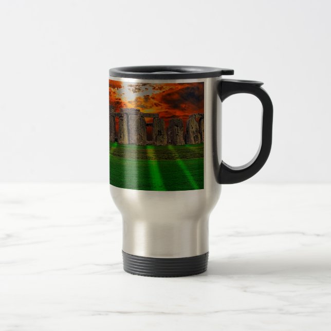 Mug De Voyage Stonehenge Standing Stones au coucher du soleil (Droit)