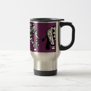 Mug De Voyage Style bohémien Tribal Walking Elephant