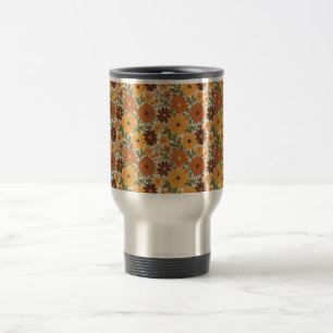 Mug De Voyage style floral vintage des années 70/fleur