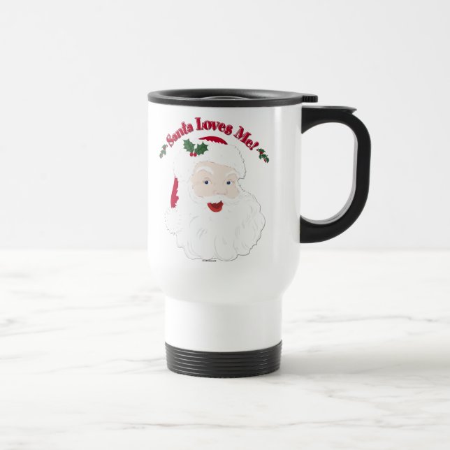 Mug De Voyage Style vintage Père Noël M'Aime ! (Droite)