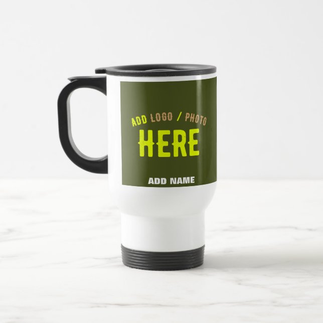 MUG DE VOYAGE STYLISH MODERNE ARMÉE VERT VÉRIFIÉ MARQUE (Gauche)