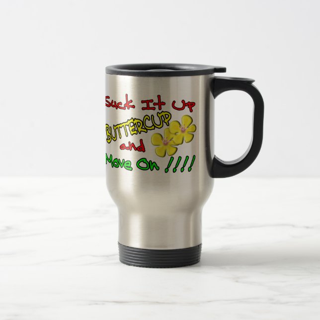 Mug De Voyage Sucez-le vers le haut de la renoncule (Droit)