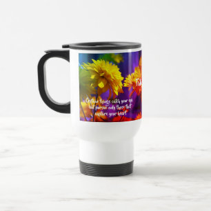 Mug De Voyage Suivez Votre Citation Inspirationnelle De Fleurs D