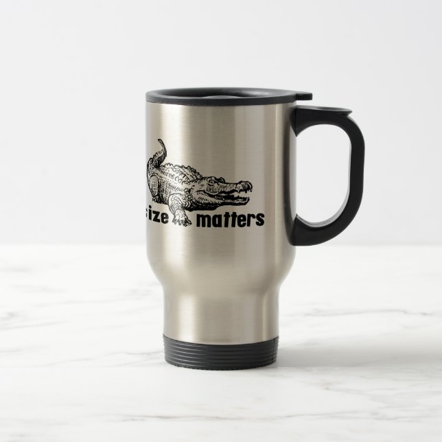 Mug De Voyage Sujets drôles de TAILLE - alligator ou crocodile (Droit)