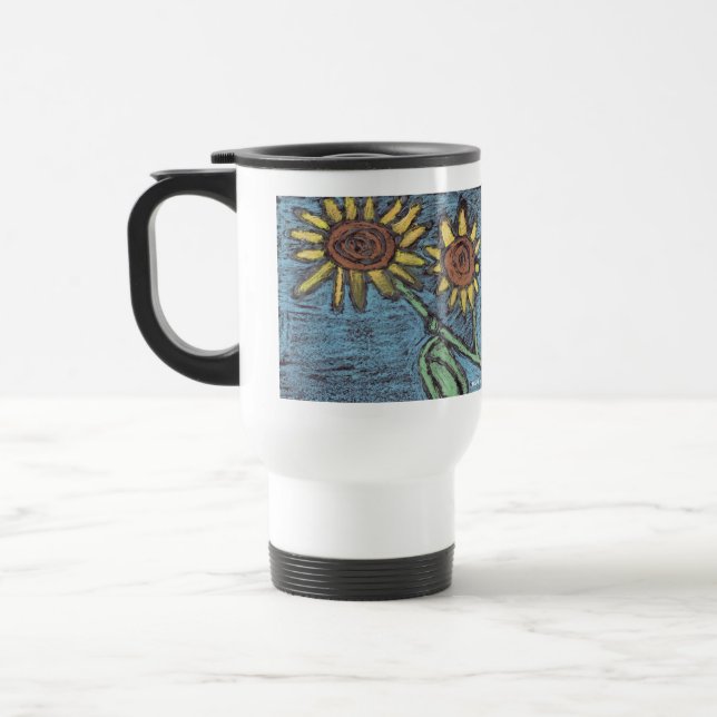 Mug De Voyage Sunflowers Forever - Art pour enfants pour CHOC (Gauche)