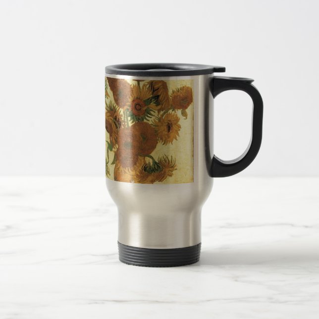Mug De Voyage Sunflowers par Van Gogh (Droit)