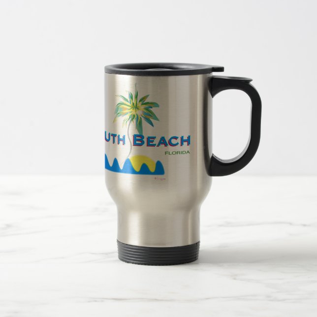 Mug De Voyage Sunny South Beach, Floride (Droit)