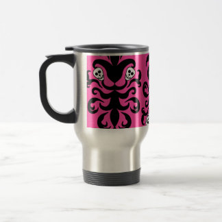 Mug De Voyage Super mignon crâne gothique damas voyage mug