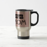 SUPER MOM Élément cadeau personnalisé rose 01