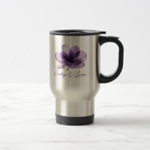 Mug De Voyage Superbe Mariage de fleurs violettes