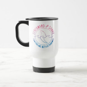 Mug De Voyage Surf Et Requin Drôle Surfer Surf Été